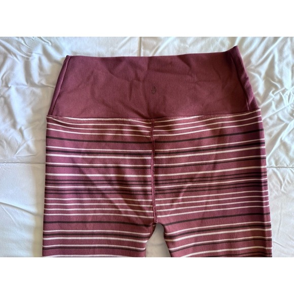 Spiritual Gangster burgundy stripe leggings wrap front love sculpt Size XS EUC - Picture 6 of 12